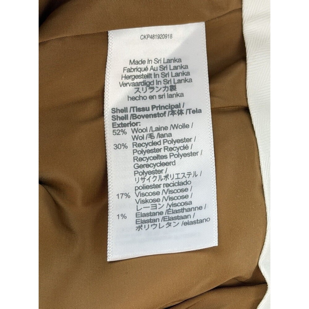 Madewell The High Rise Rosedale Straight Pant Womens 2 Brown Pinstripe Pleated 2 - Picture 14 of 16